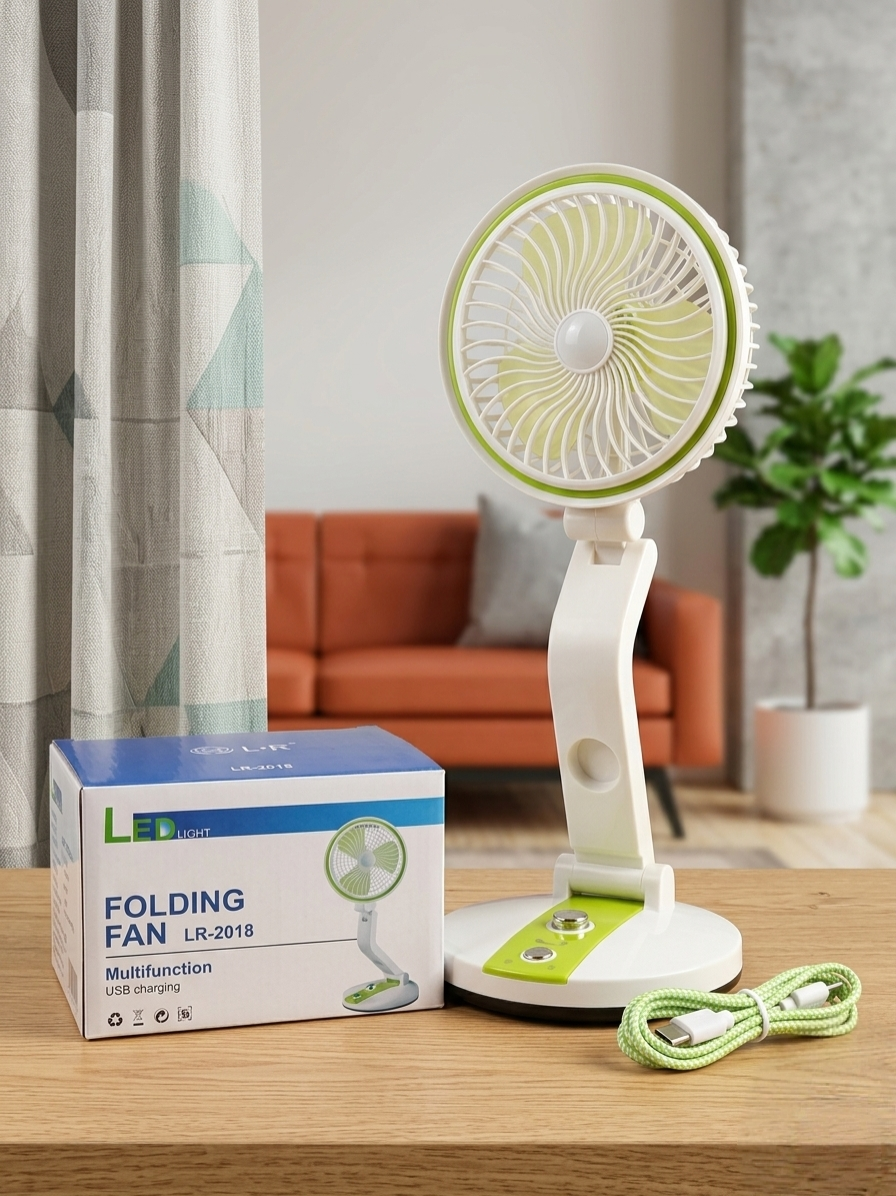 FOLDING FAN LR-2018  Multifunction USB charging (500pv)